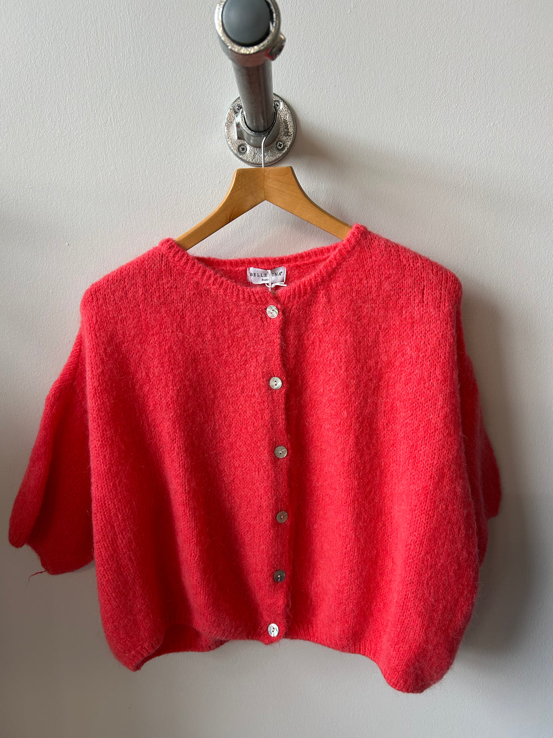 Tilly Mohair Cardigan in Coral (ONE SIZE)