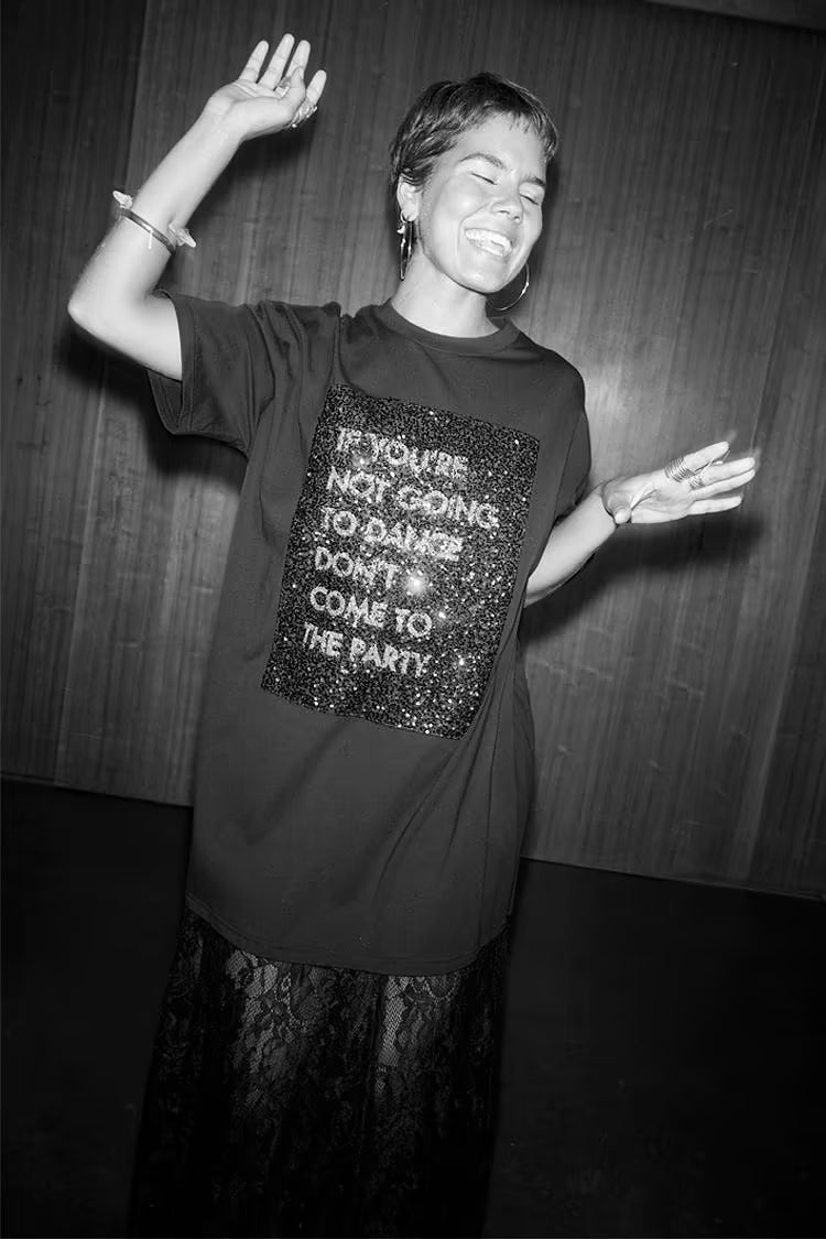 NFD Cara Dance Sequin T-Shirt Dress