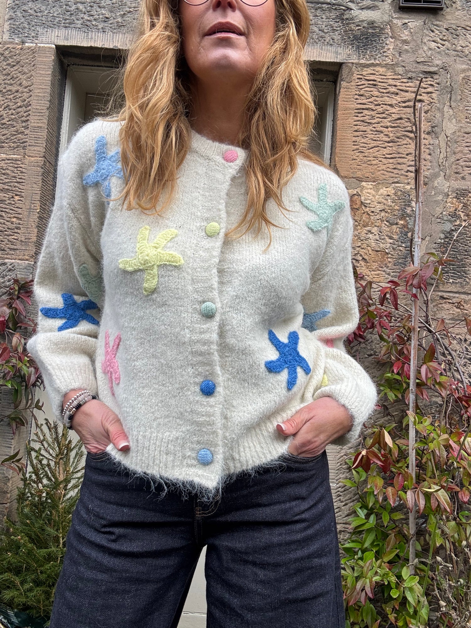 Starfish Cream Cardigan (one size)