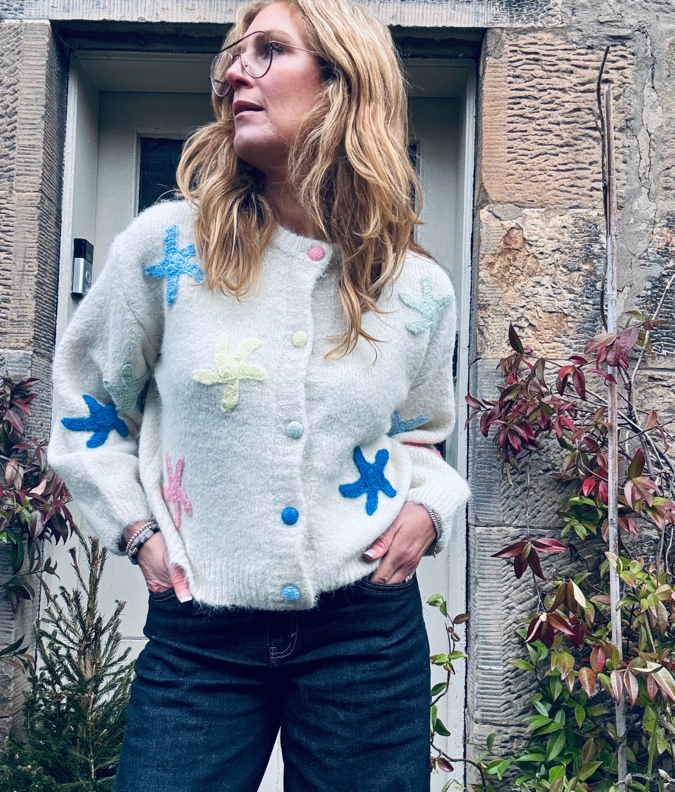 Starfish Cream Cardigan (one size)