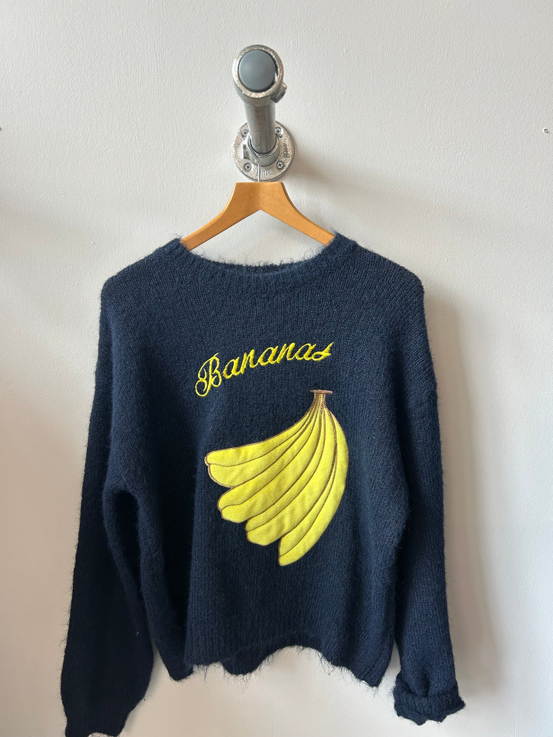 Bananas Alpaca Mix Knit in Navy (ONE SIZE)