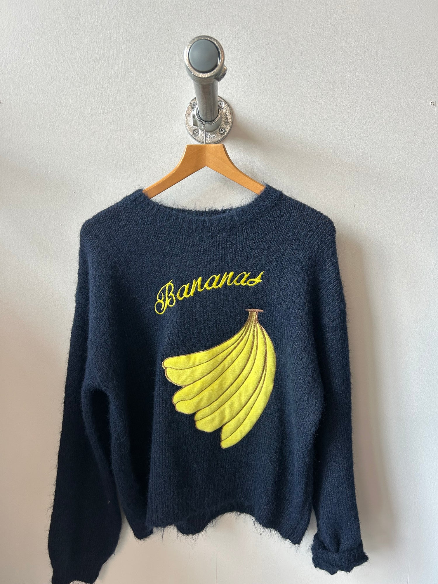 Bananas Alpaca Mix Knit in Navy (ONE SIZE)