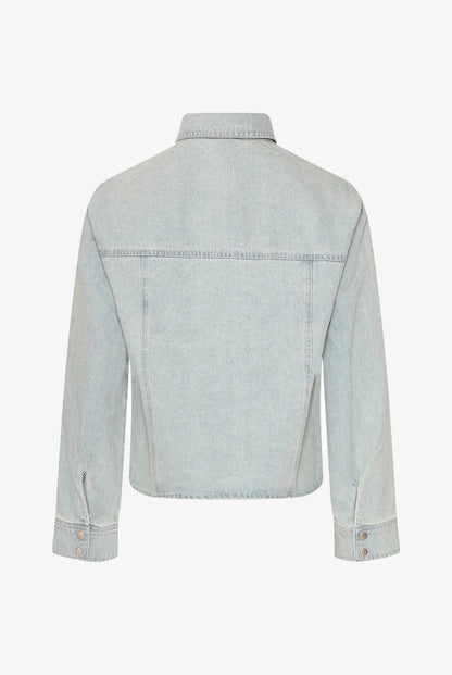 Terica Denim Shirt Jacket in Light Wash