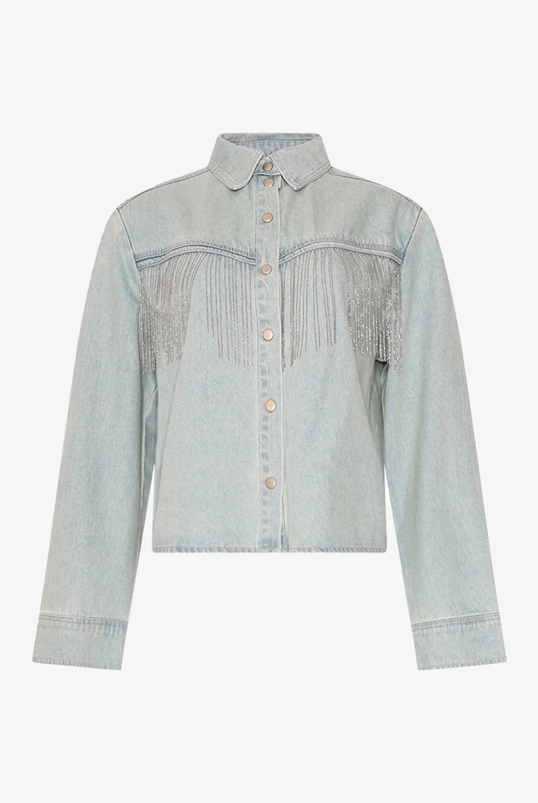 Terica Denim Shirt Jacket in Light Wash