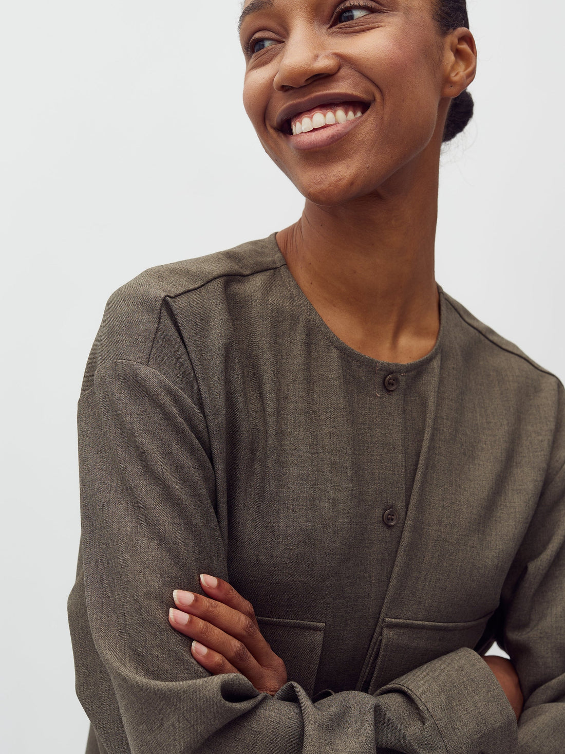 Mbym Caprese Lican Jacket in Deep Green