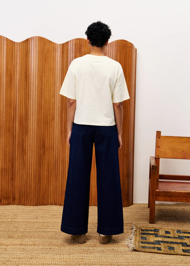 Frnch Kishu Wide Leg jeans in Night Blue