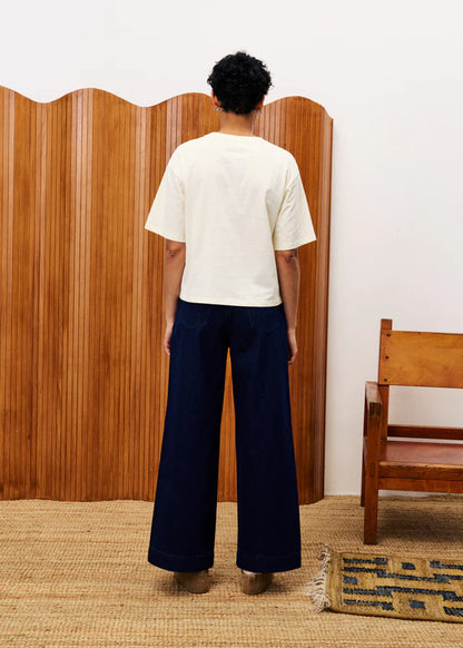 Frnch Kishu Wide Leg jeans in Night Blue