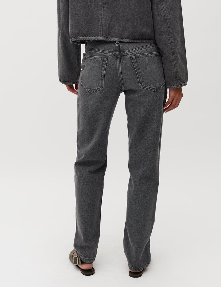 MbyM Jays Straight Leg Jeans in Black Grey Wash