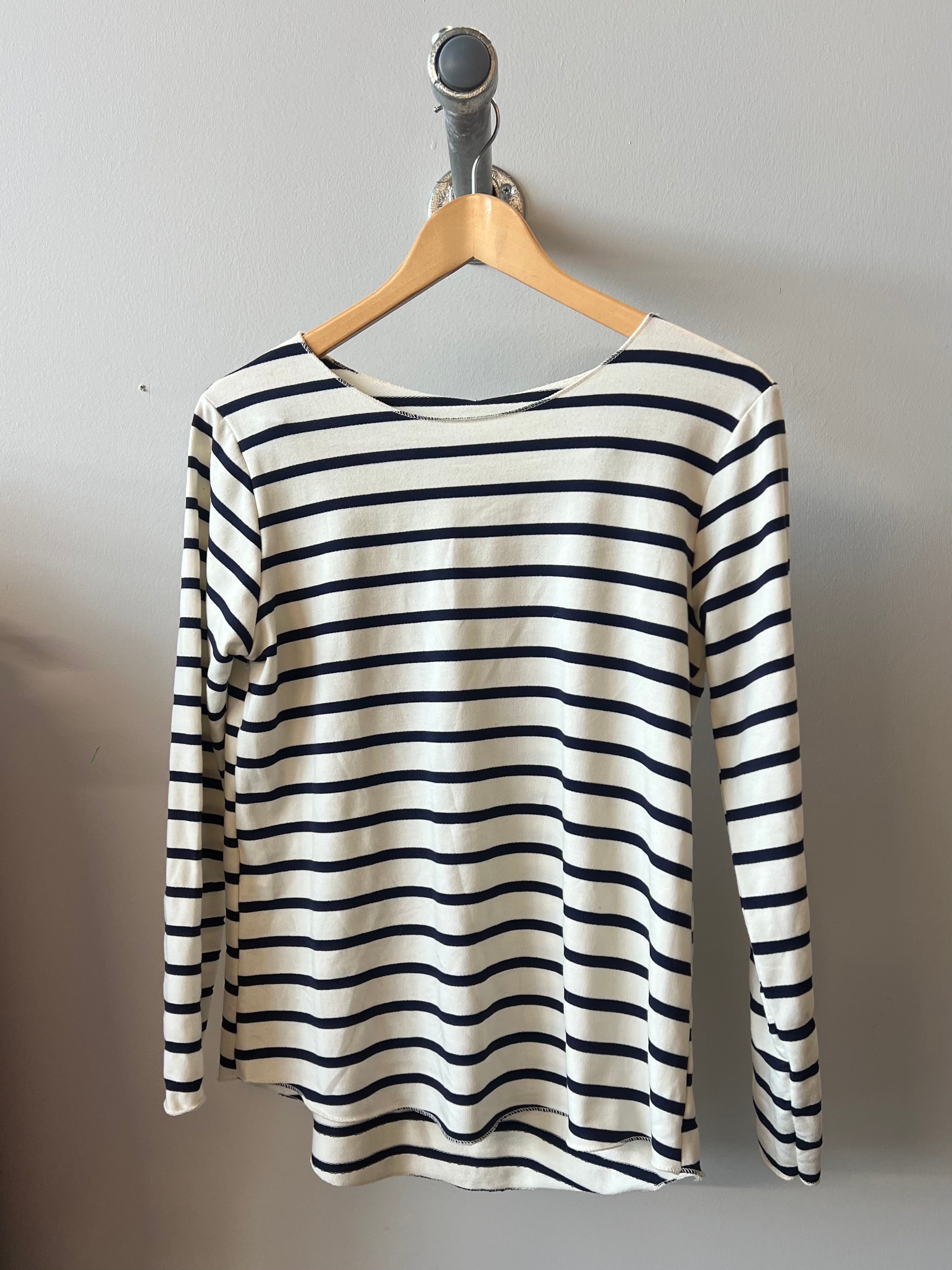 Joseph Striped Top in Navy &amp; Cream (ONE SIZE)