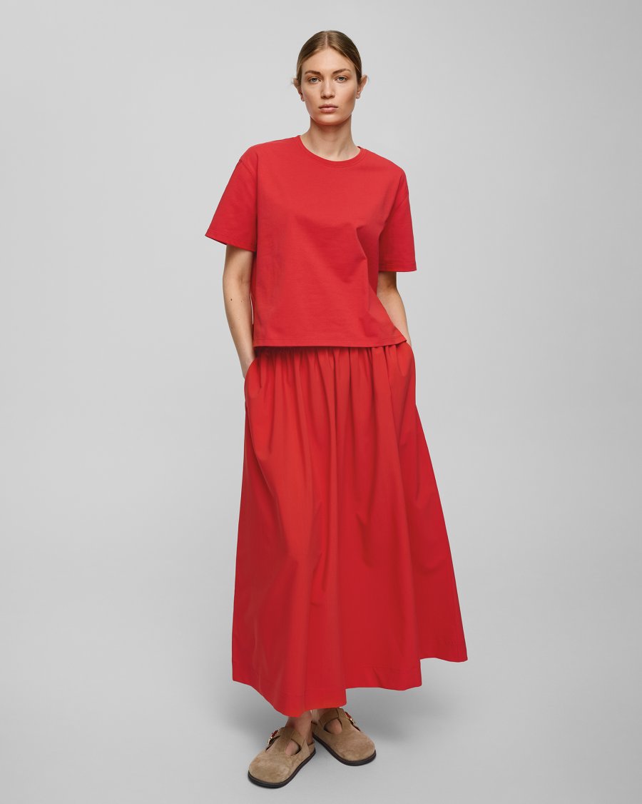 MSCH Cassie Skirt in Flame Red