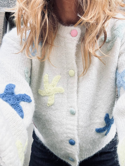 Starfish Cream Cardigan (one size)