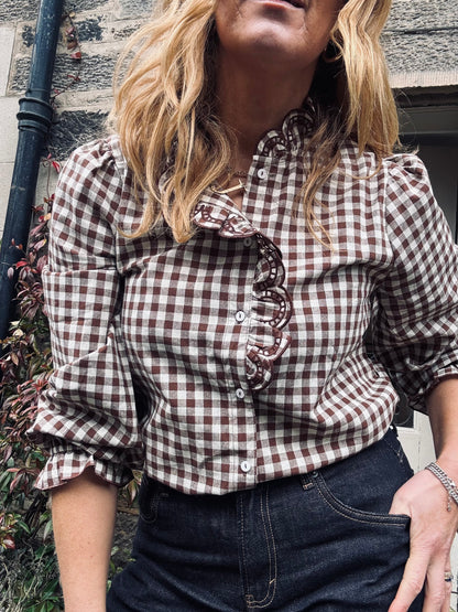 Brown Check Shirt