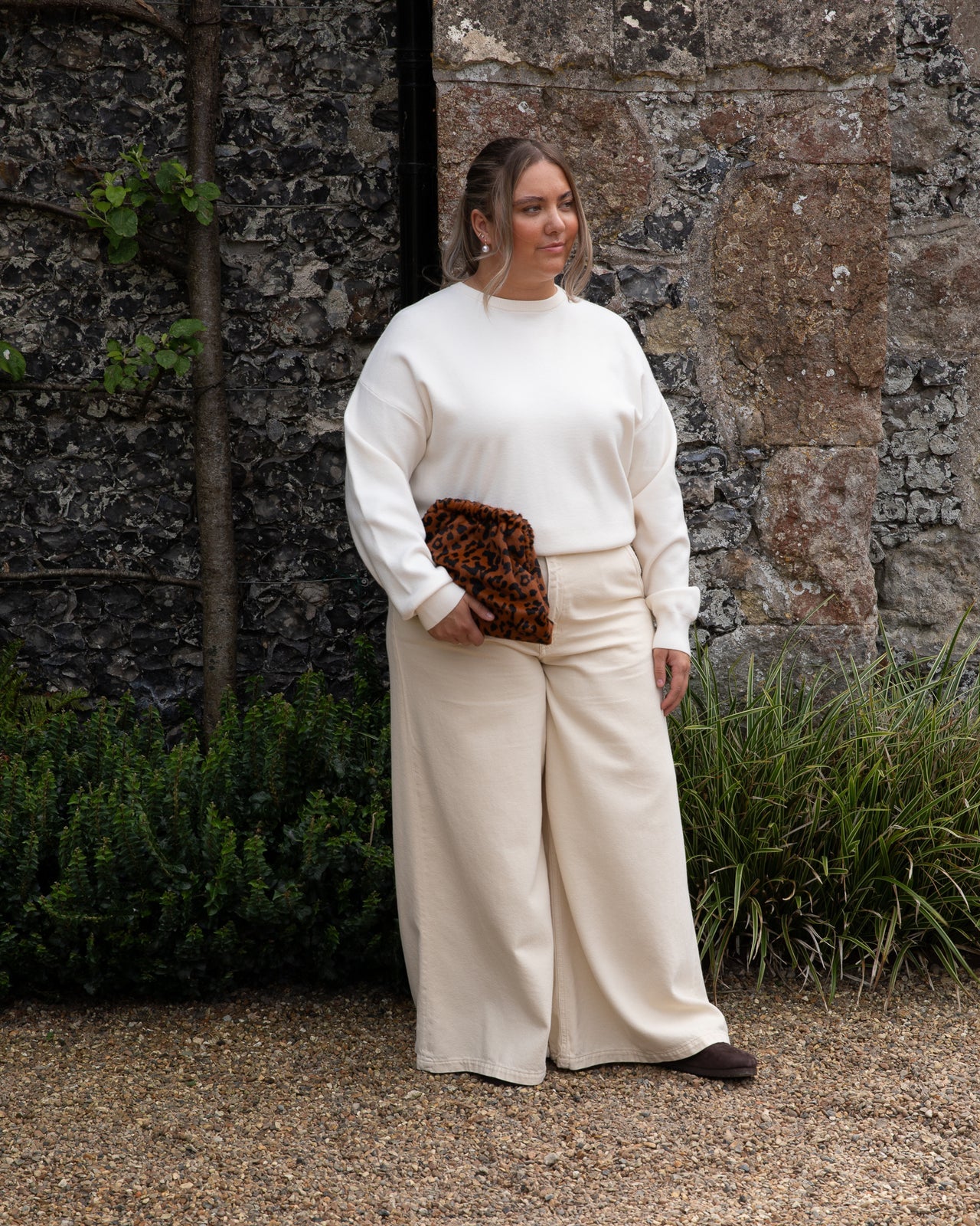 Uma Crew Neck Jumper in Vanilla (ONE SIZE)