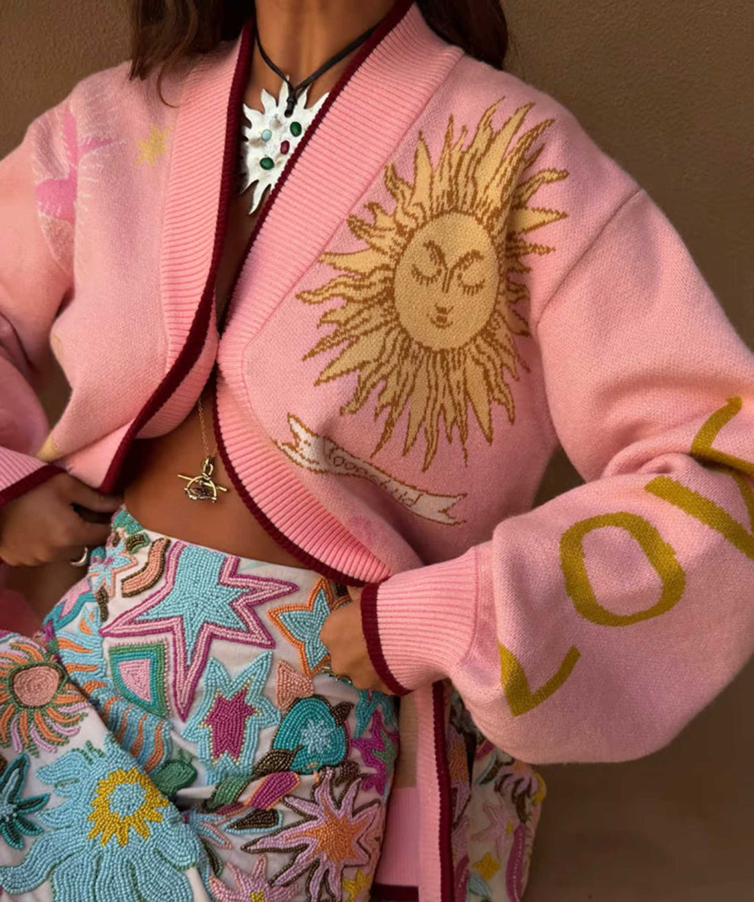 NFD Mystical Cardigan in Pink