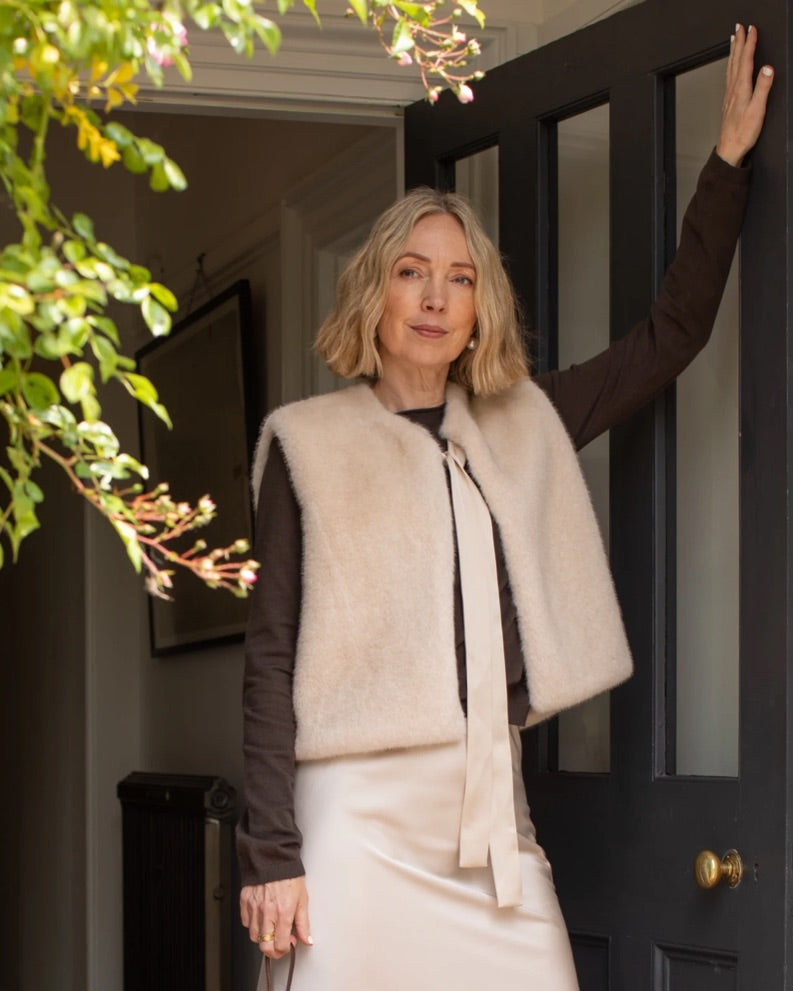 Jade Crew Neck Jumper in Chocolate Bark (ONE SIZE)m