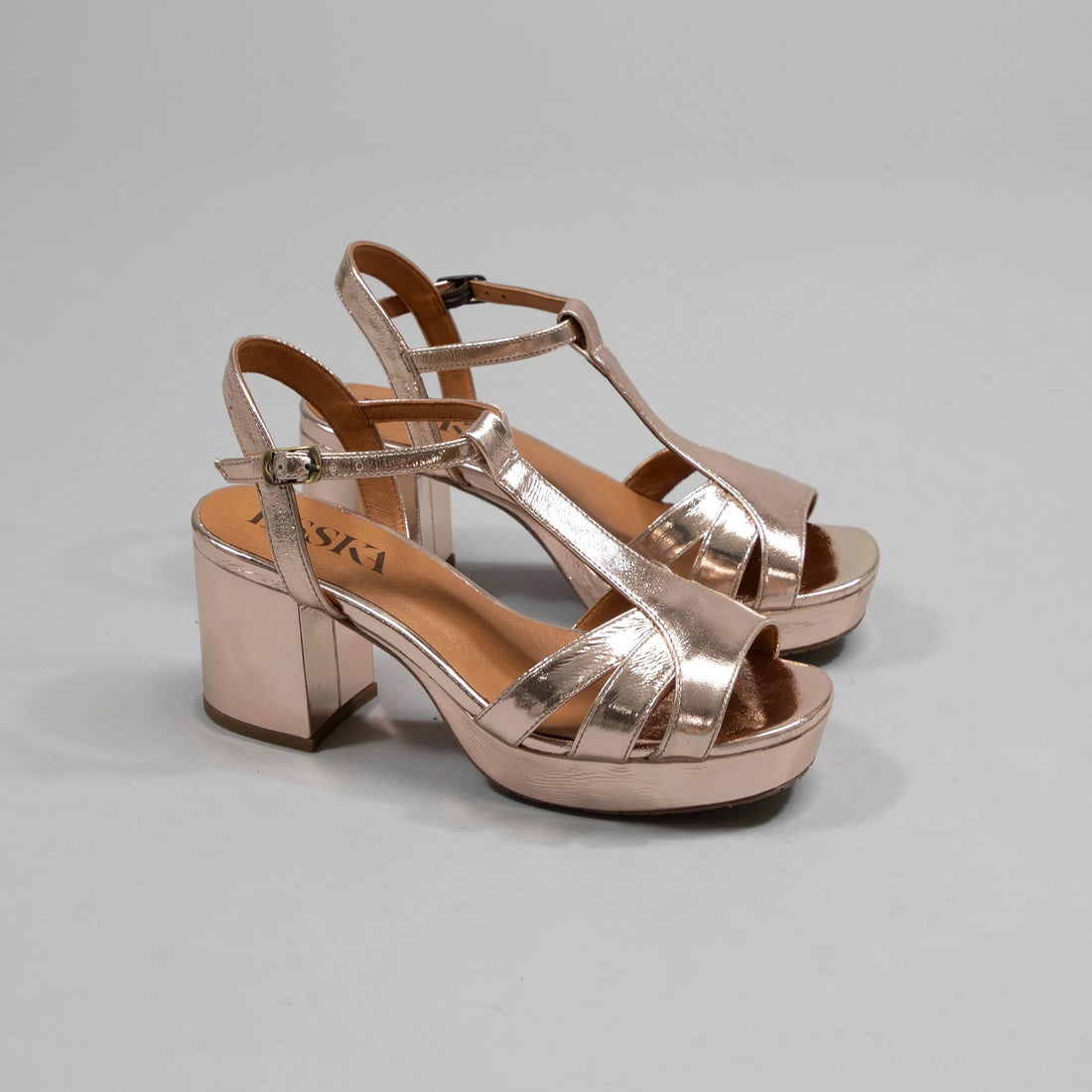 Esska Vegan Leather Champagne Charlie Sandal