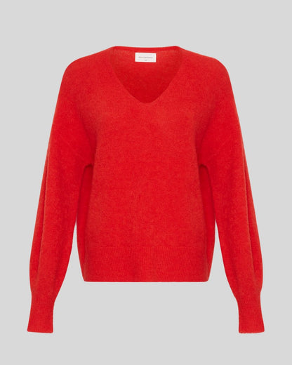 MSCH Hila Hope V-Neck Pullover in Flame Scarlet