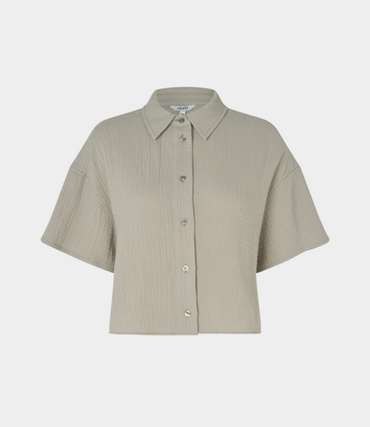 MbyM Emele Seersucker Shirt in Light Twig