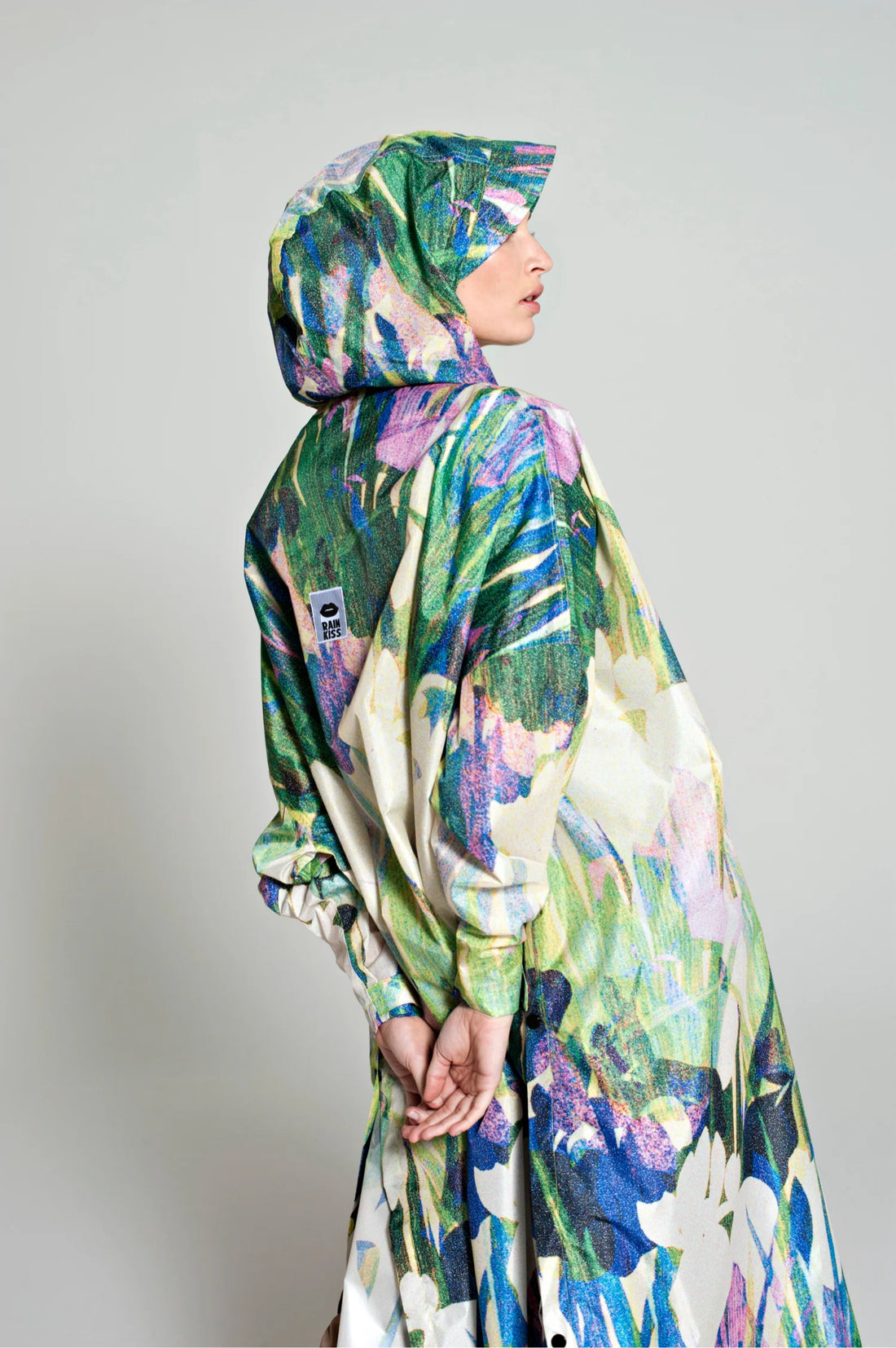 Rainkiss Lily Waterproof Poncho with Built in Carry Pouch (One Size)