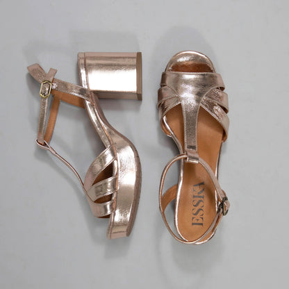 Esska Vegan Leather Champagne Charlie Sandal