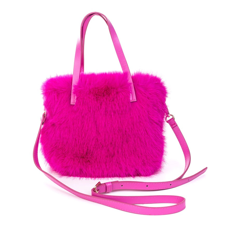 Misty Faux Fur Bag in Fuchsia