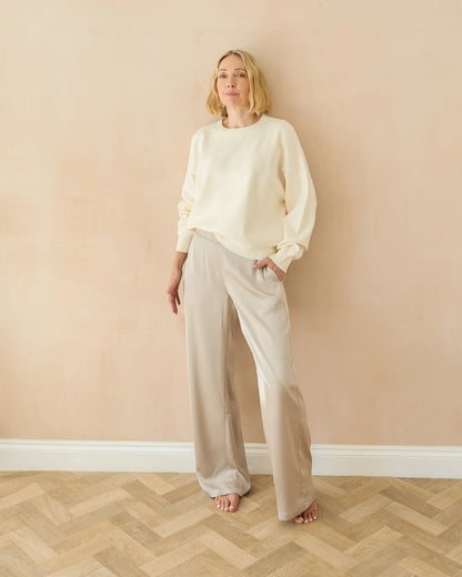 Uma Crew Neck Jumper in Vanilla (ONE SIZE)