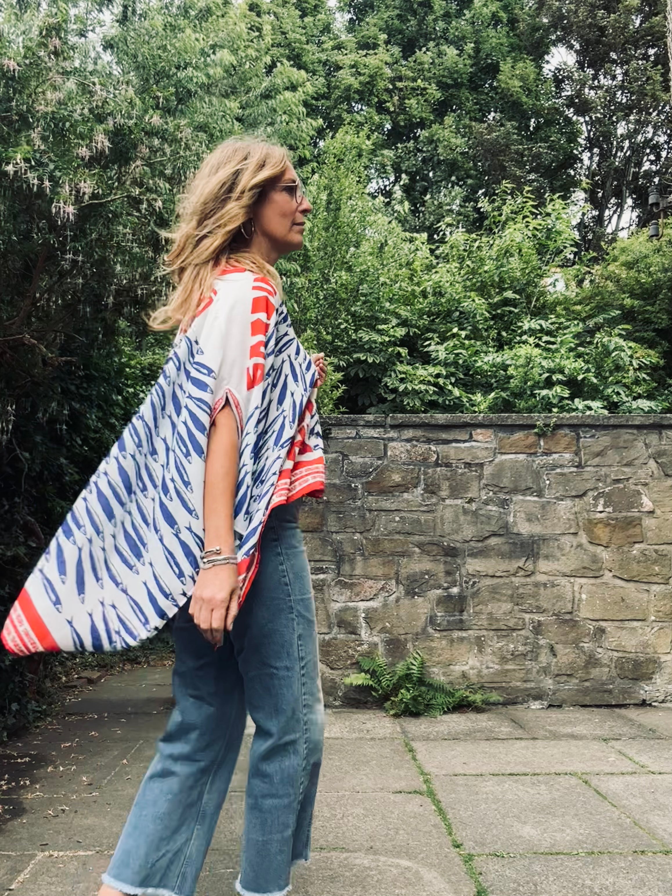 cacatoès Marie Sardine Printed Shirt (ONE SIZE)