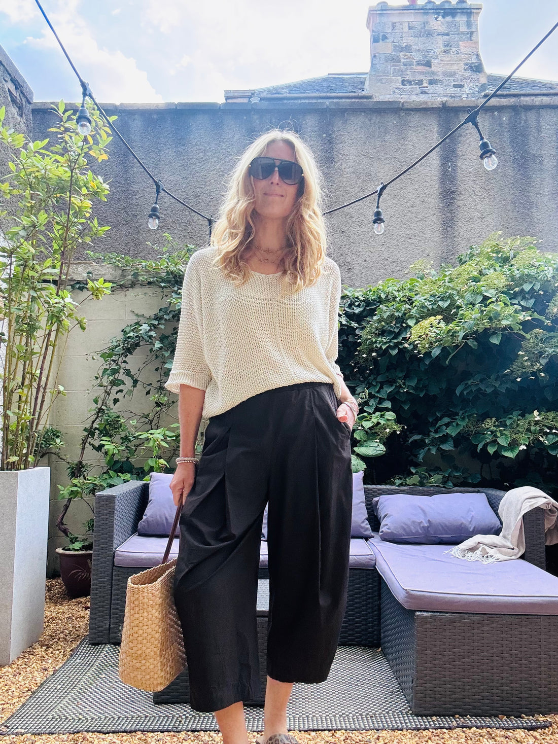 Chocolate Cotton Barrel Pants