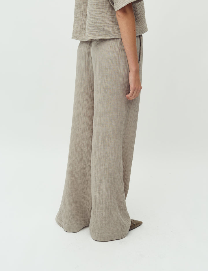 MbyM Kassaka Seersucker Trousers in Light Twig