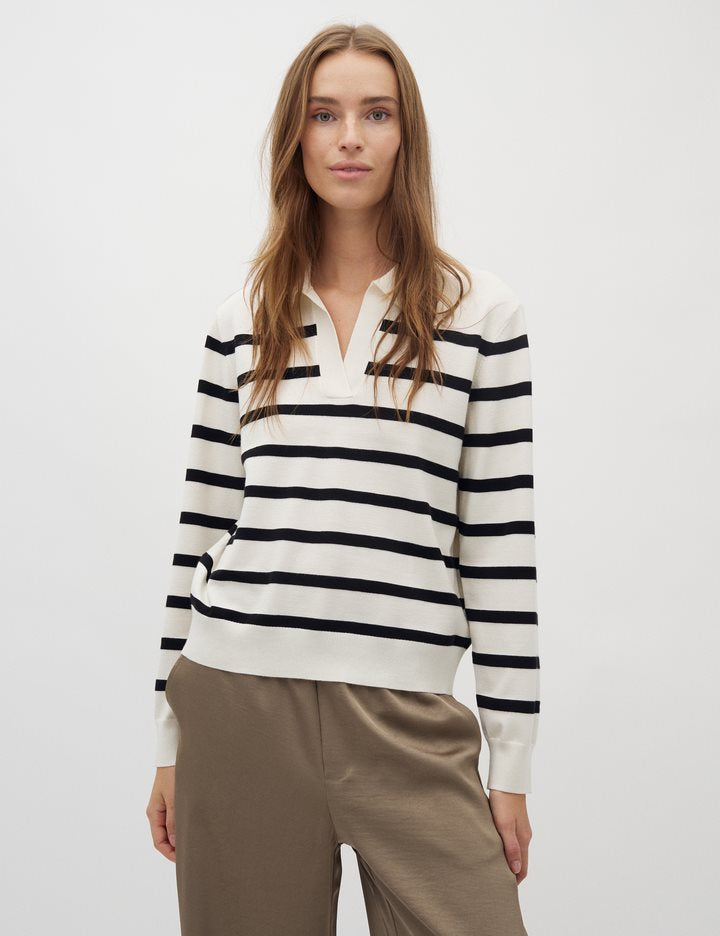MbyM Knit in Sugar with Java Stripe