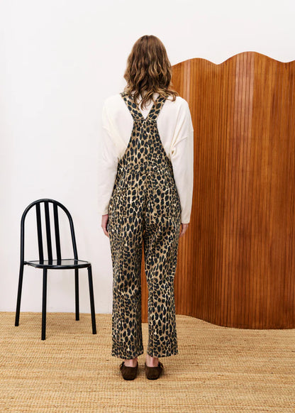 Frnch Morninga Denim Jumpsuit in Leopard
