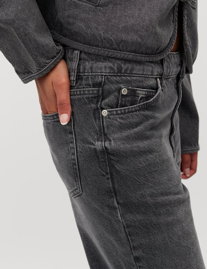 MbyM Jays Straight Leg Jeans in Black Grey Wash