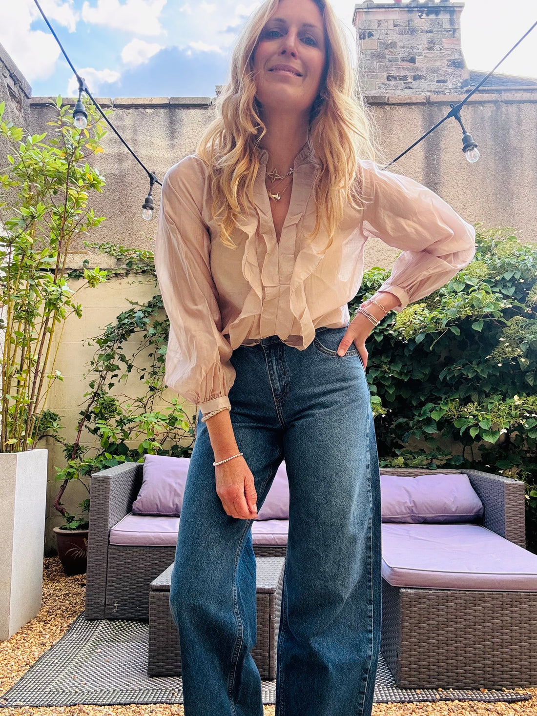 Frill Mocha Shirt