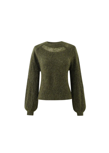 FRNCH Peony Wool Mix Knit in Kaki