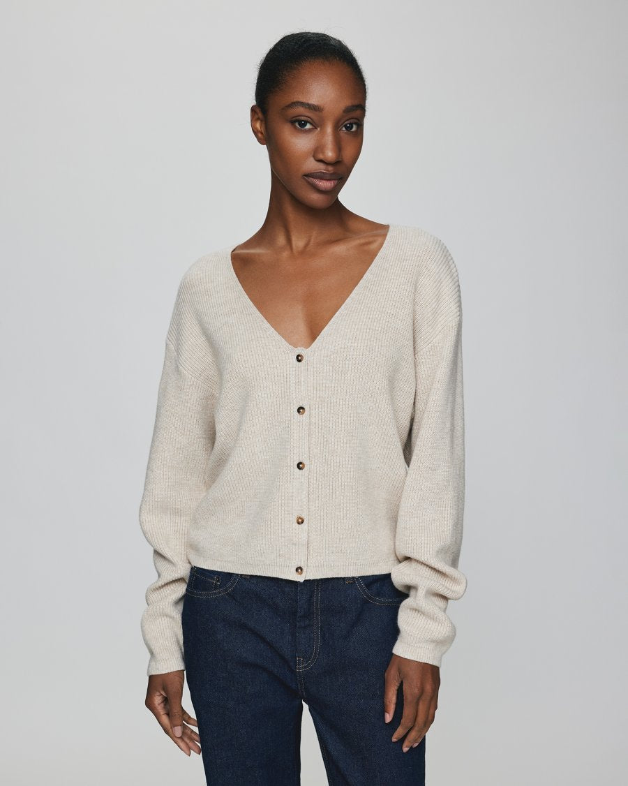 MSCH Klaka Reversible Cardigan in Oatmeal