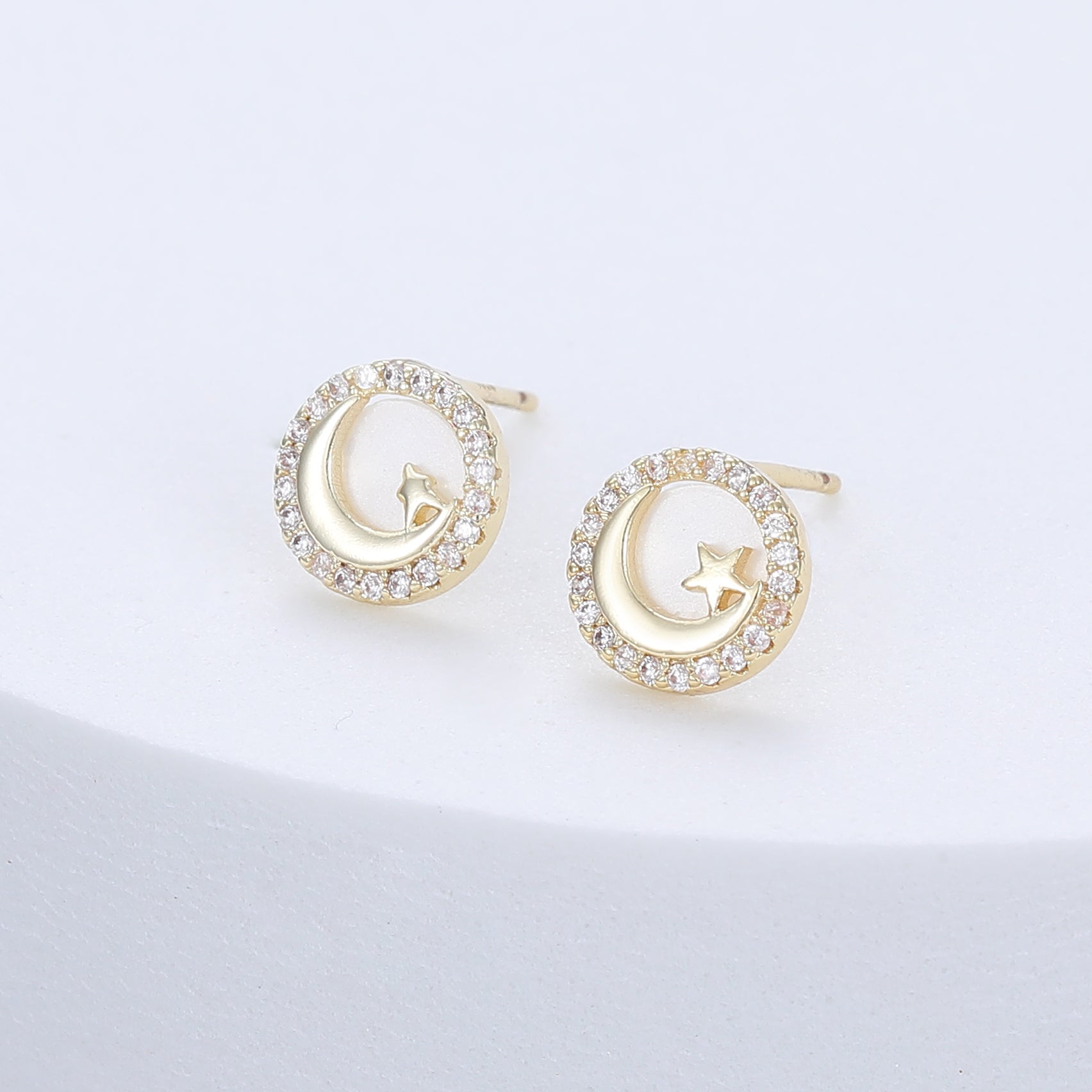 Swirl Sparkle Stud Earrings