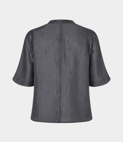 Mbym Plissa Samia Top in Turbulence Grey