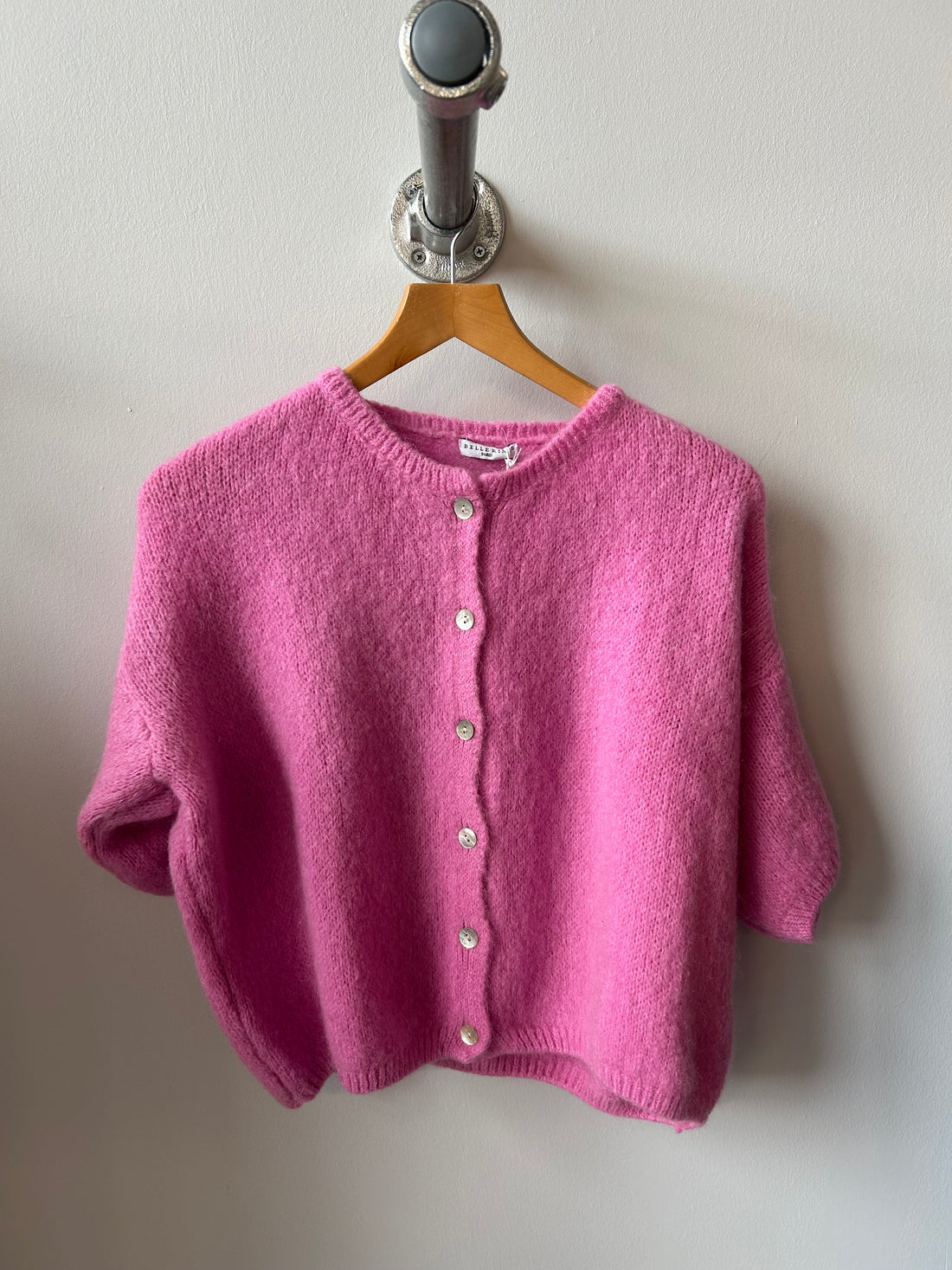 Tilly Mohair Cardigan in Rose Pink (ONE SIZE)