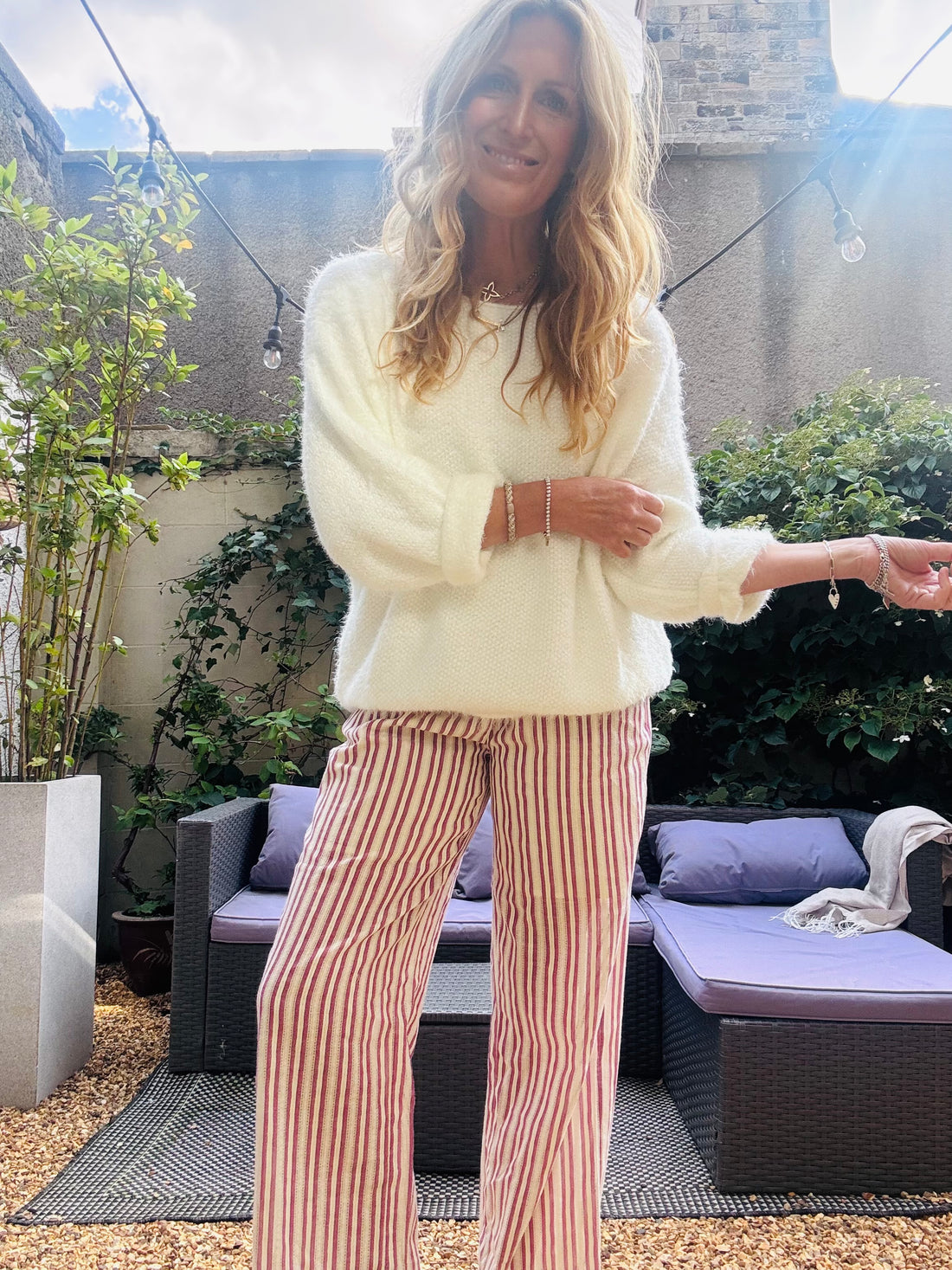 Slouchy Oh so Soft V Neck Knit in Cream