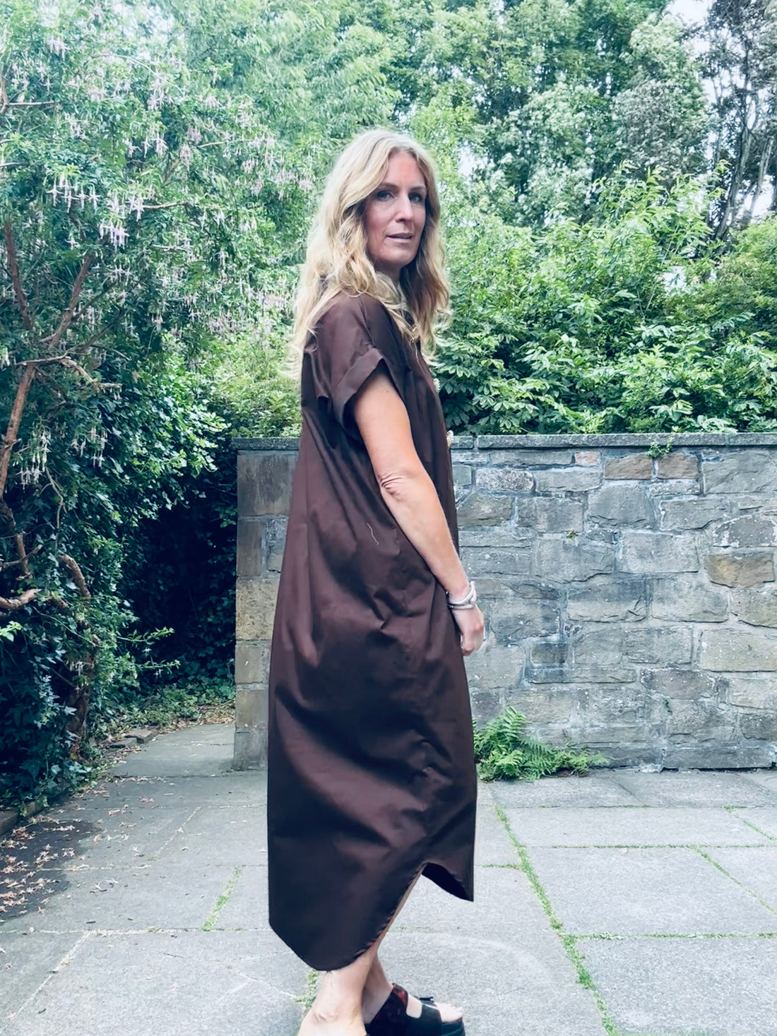 Emily Shirt Dress in Chocolate (ONE SIZE)