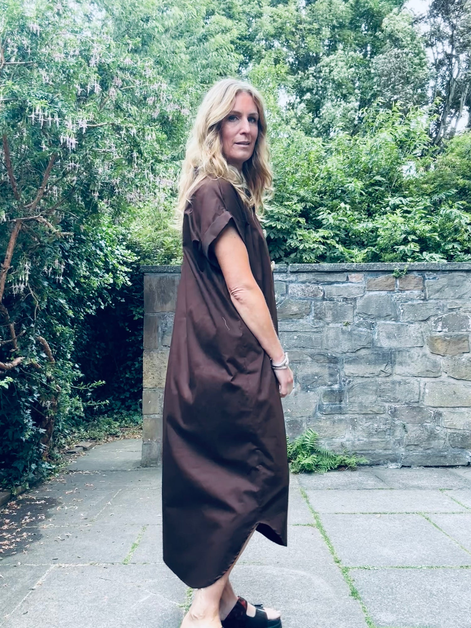 Emily Shirt Dress in Chocolate (ONE SIZE)