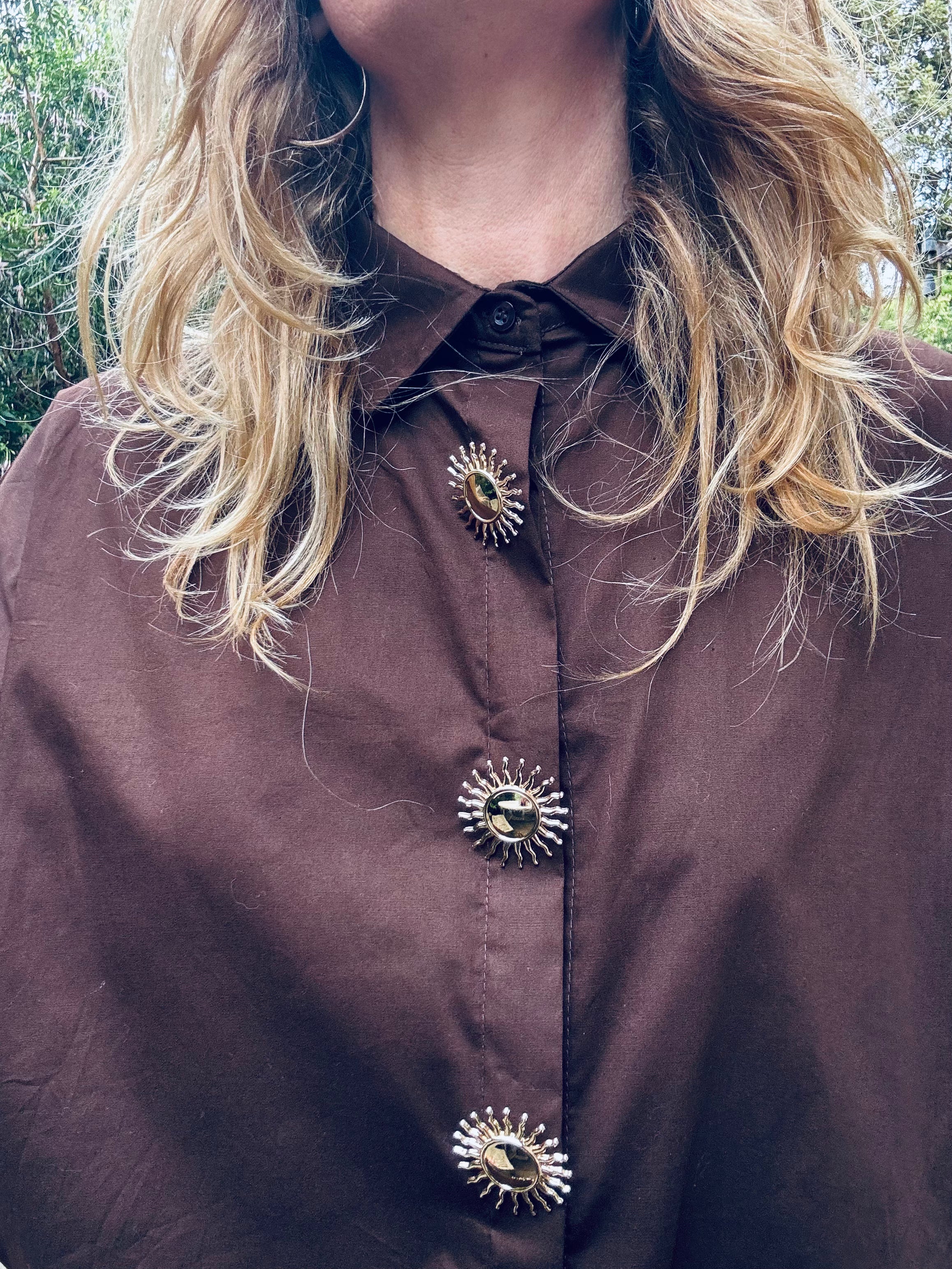 Emily Shirt Dress in Chocolate (ONE SIZE)