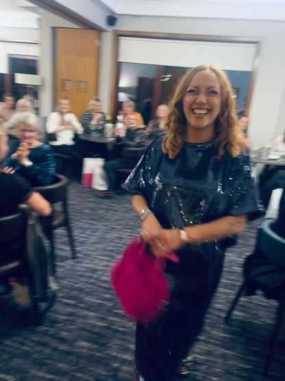 FRNCH Diana Sequin Top in Bleu Jeans