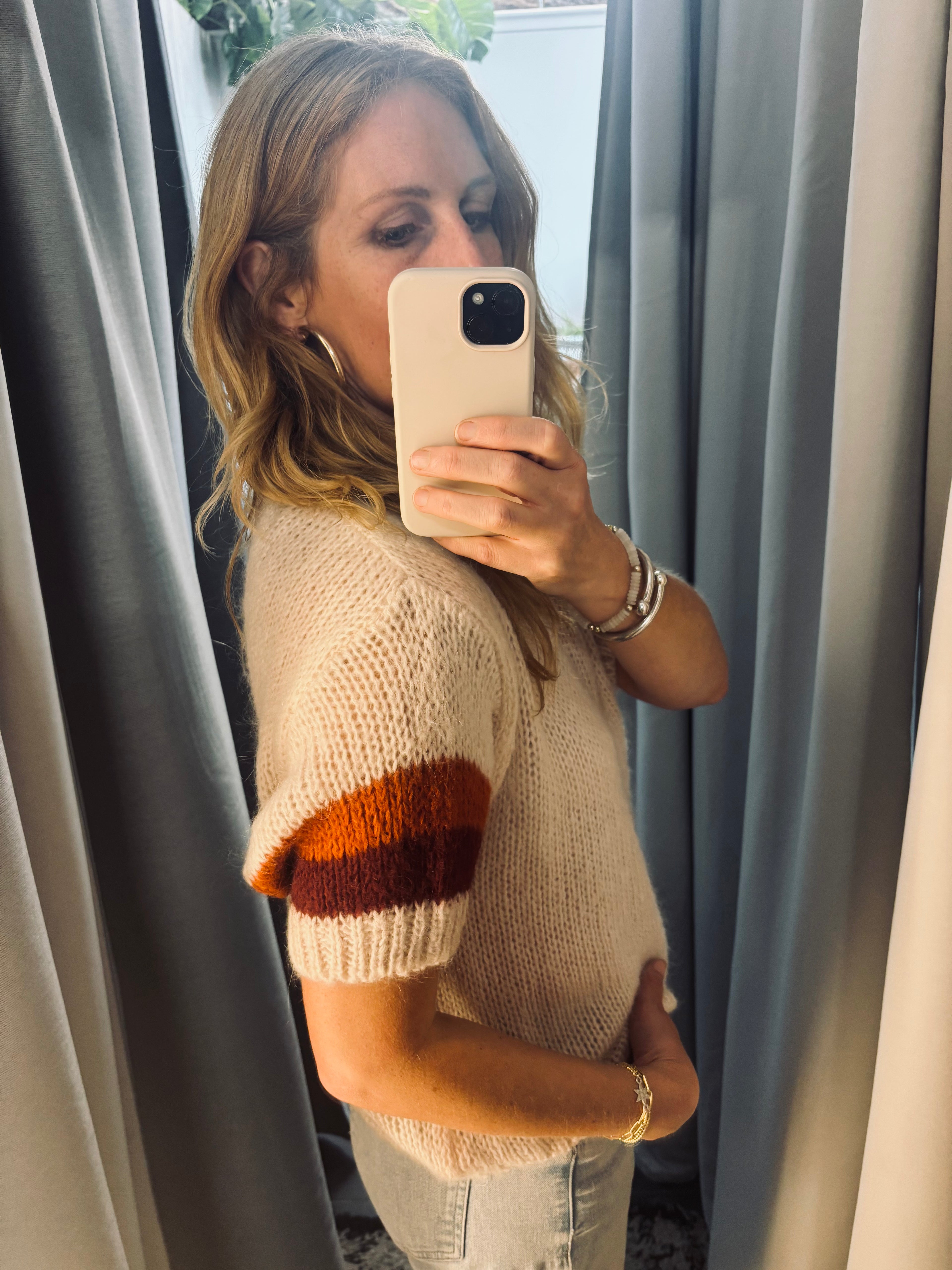 Magda Stripe Zip Up Cardigan (One Size)