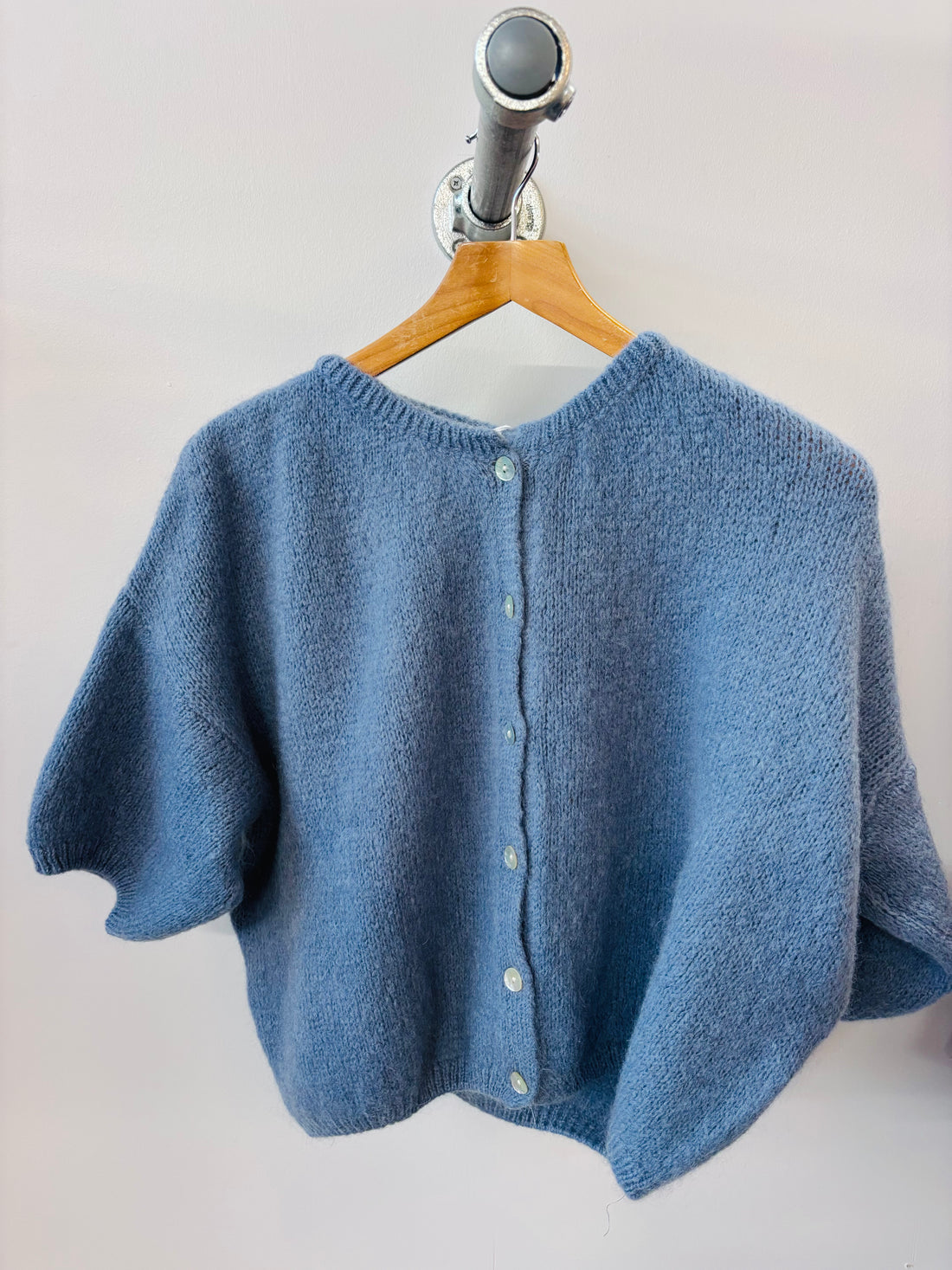 Tilly Mohair Cardigan in Denim Blue (ONE SIZE)