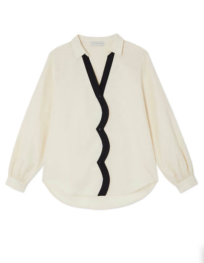 Never Fully Dressed Mono Scallop Shirt