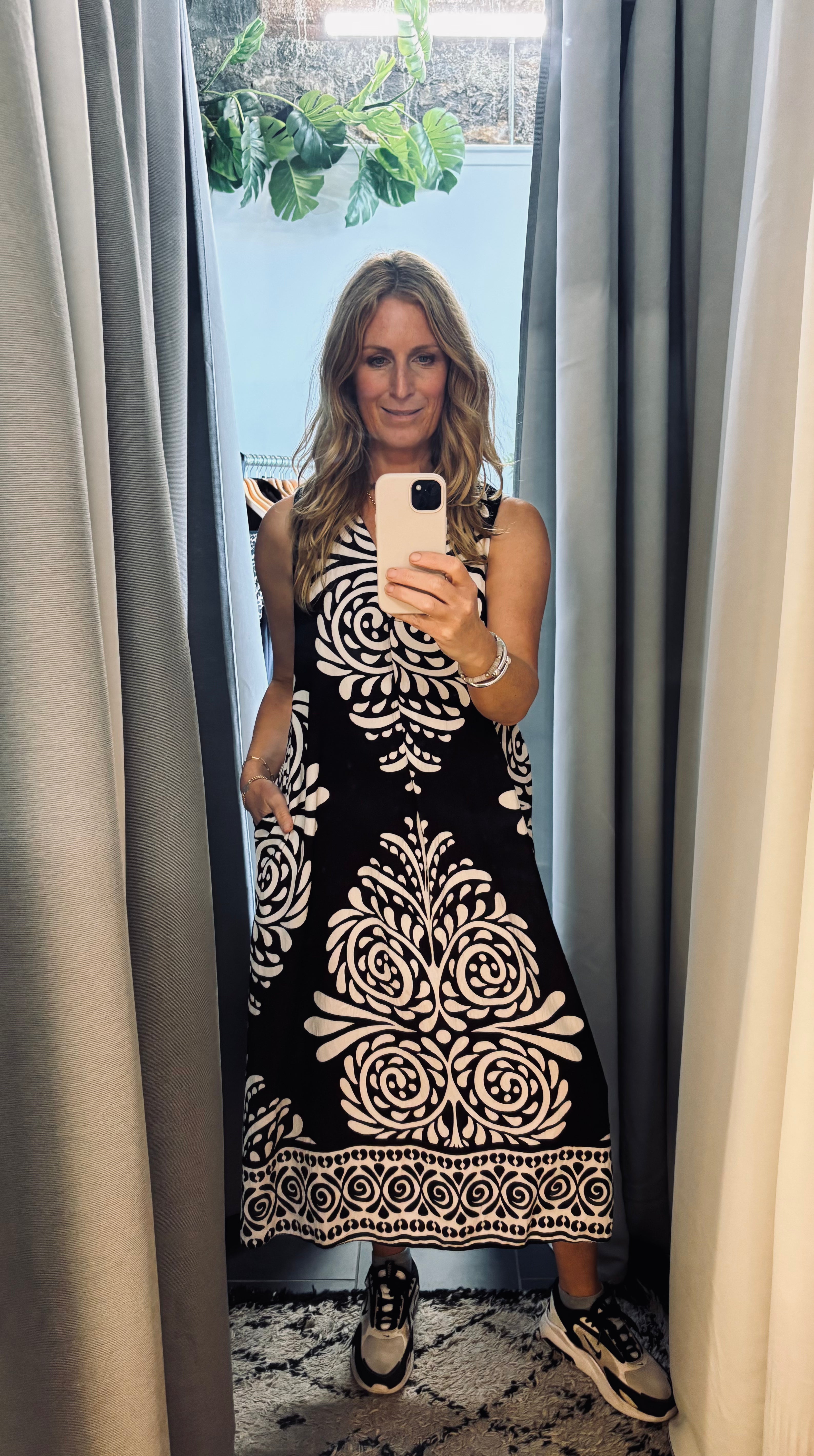 Caroline Pattern Dress (ONE SIZE)