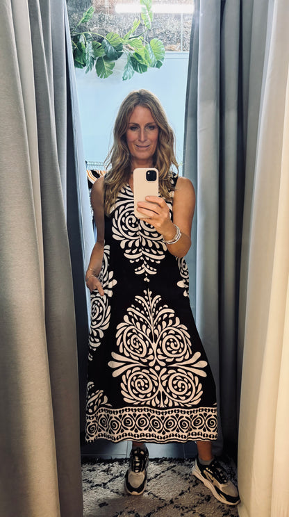 Caroline Pattern Dress (ONE SIZE)