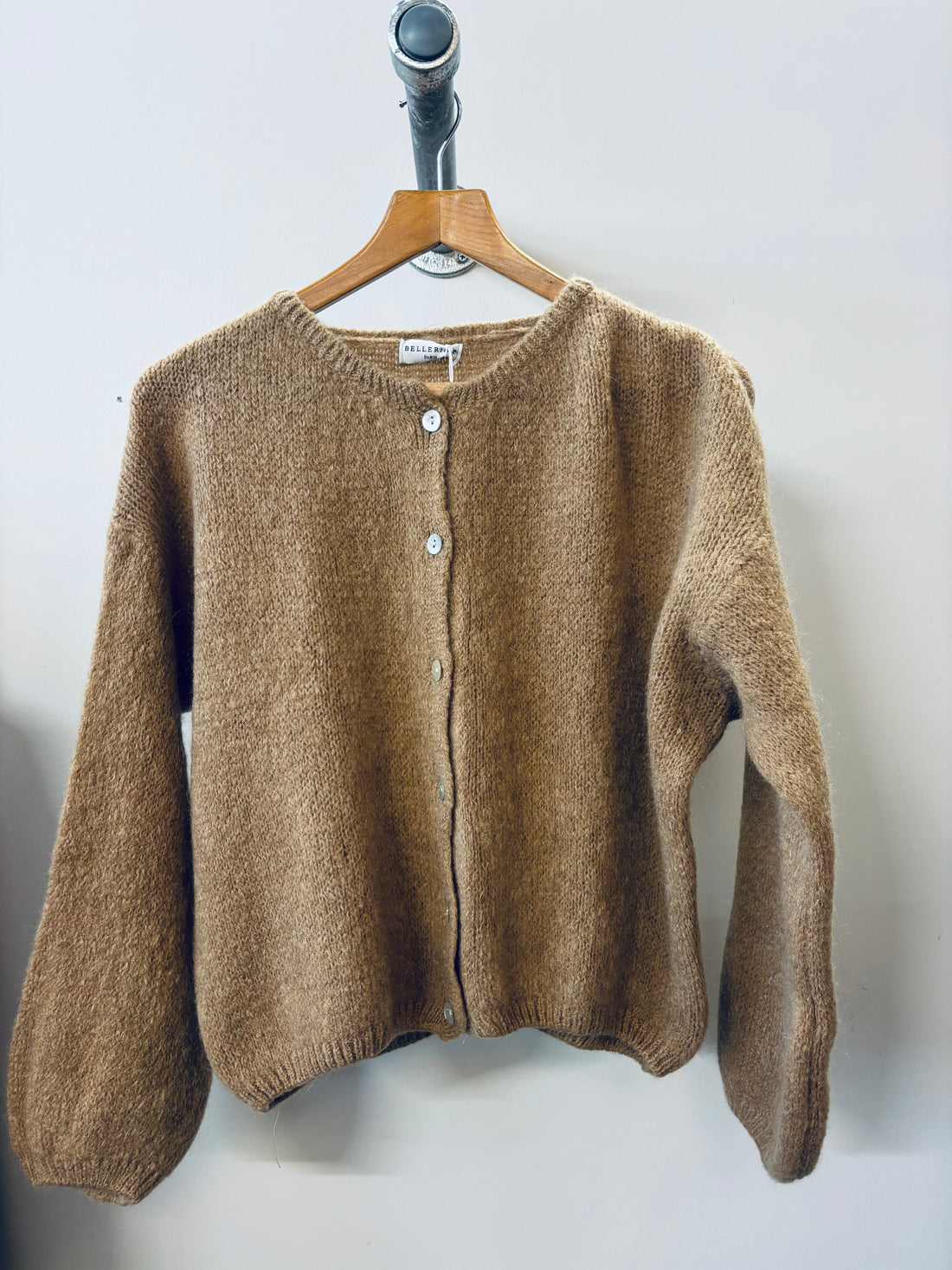 Tilly Mohair Cardigan in Camel (Long Sleeved) (ONE SIZE)
