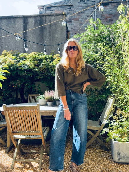 Kate Dark Wash Barrel Jeans